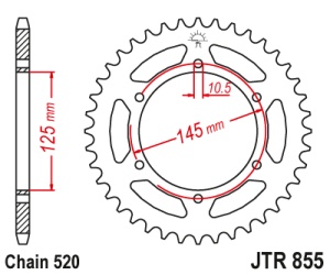 Pinion transmisie spate JT Sprockets JTR855, 47 dinti