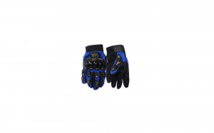 Set mănuși MOTO Negru + Albastru / XL