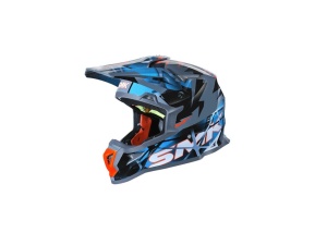 Casca moto off-road SMK ALLTERRA FULMINE, marimea M, albastru-gri, unisex, SMK0117/24/GL651/M