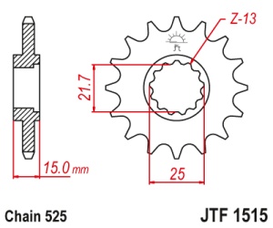 Pinion transmisie fata JT Sprockets JTF1515, 14 dinti