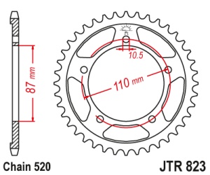 Pinion transmisie spate JT Sprockets JTR823, 39 dinti