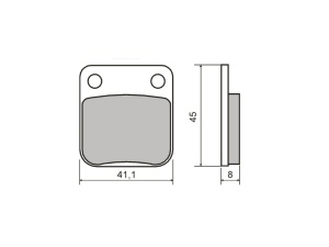 Set placute frana 41.1x45x8, RMS
