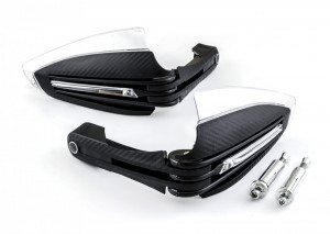 Set protectii maini cu lampa pozitie si semnalizare incorporata-culoare negru/carbon