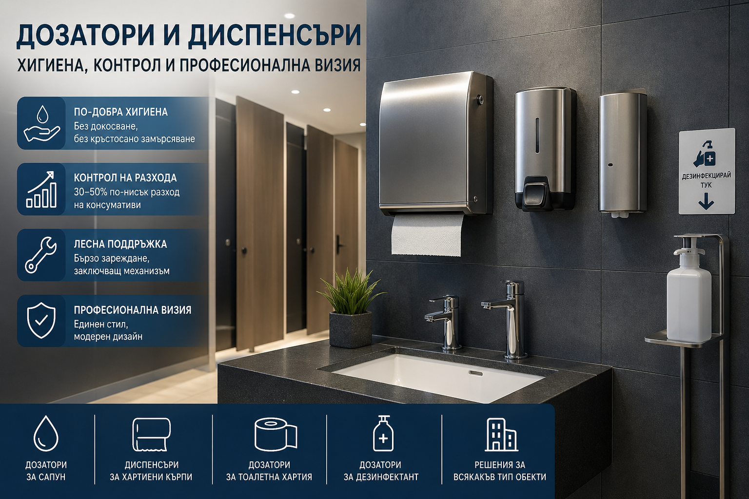 Дозатор за сапун, хартия и дезинфектант — пълното ръководство за бизнеса