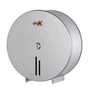 Метален диспенсър за мини джъмбо тоалетна хартия инокс Simex