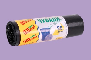 Чували за боклук 80 литра – HD, ролка със звездообразно дъно