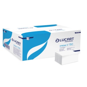 Бели хартиени кърпи за ръце Lucart V-сгънати – 23 × 25 cm