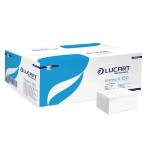 Бели хартиени кърпи за ръце Lucart V-сгънати – 23 × 25 cm