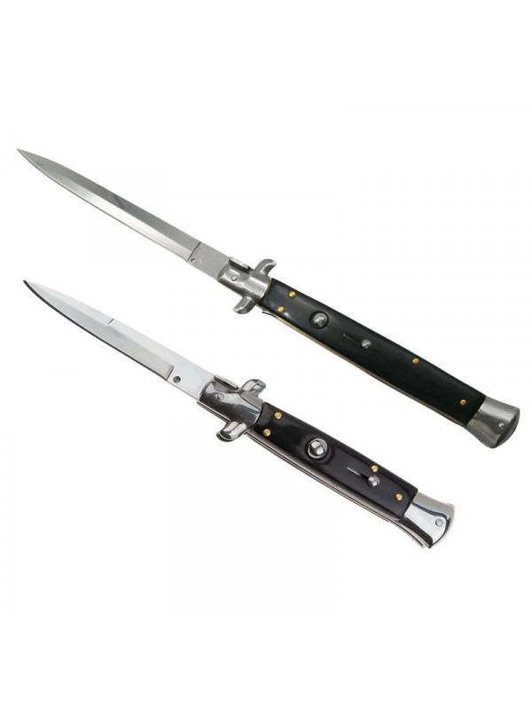 Set 2 briceaguri automate ,Italian Blade, Stiletto, otel inoxidabil, negru