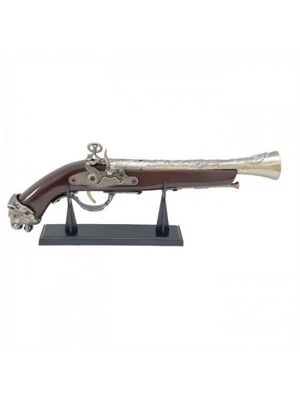Bricheta de epoca Flinta Pistol antivant cu suport