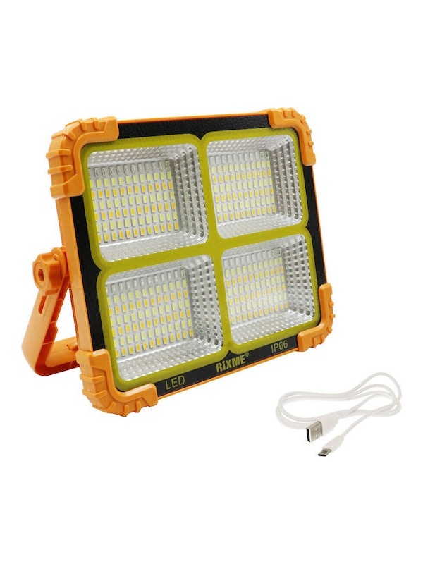 Andowl Lampă Solară 100W Alb Cald 3000K cu Fotocelulă IP66