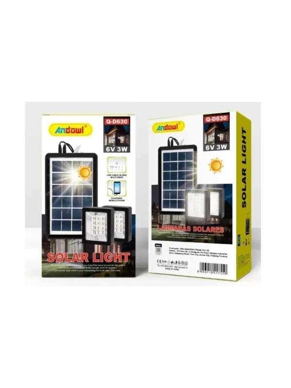 Lampa solara cu 2 Proiectoare ideala pentru Iluminatul Gradinilor/Teraselor