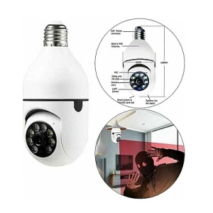 Camera de supraveghere Andowl Q S805 smart bulb PTZ WIFI 2.4G 1080P tip bec E27 cu senzor de miscare - Img 2