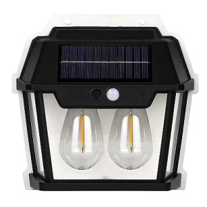 Lampa Solara de Perete Q D1522 Cu 2 becuri LED pentru exterior cu senzor de miscare si lumina - Img 1