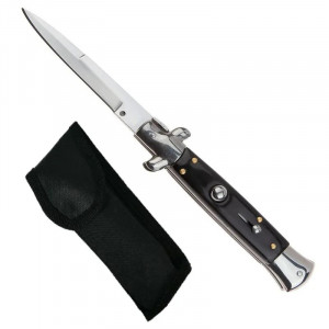 Set 2 briceaguri automate ,Italian Blade, Stiletto, otel inoxidabil, negru - Img 4