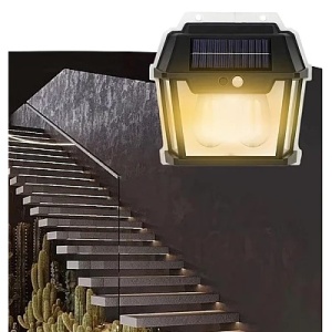 Lampa Solara de Perete Q D1522 Cu 2 becuri LED pentru exterior cu senzor de miscare si lumina - Img 2