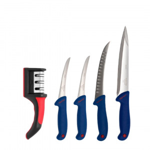 Set 4 cutite macelarie si un dispozitiv pentru ascutire, Germany