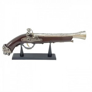 Bricheta de epoca Flinta Pistol antivant cu suport - Img 1