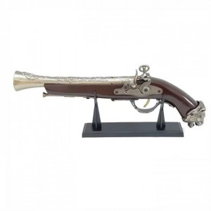 Bricheta de epoca Flinta Pistol antivant cu suport - Img 2