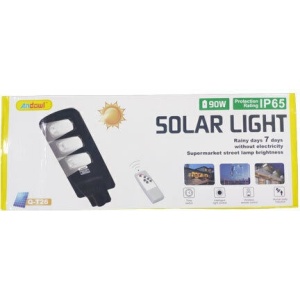 Andowl Lampă Solară Drumul 90W cu Senzor de Mișcare și Telecomandă IP65 - Img 2