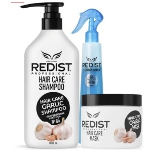 Pachet Promo: 3 Redist cu Extract de Usturoi (Sampon 1000ml, Masca 475 ml, Bifazic pentru toate tipurile de par 400 ml)