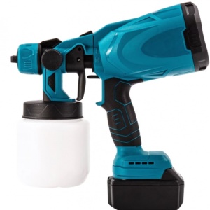Pistol pentru vopsit profesional, fara fir, 48V, electric, cu 2 acumulatori Li-Ion, 210W, capacitate 800 ml - Img 1