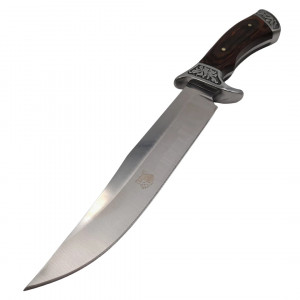 Cutit de vanatoare AMAZON, argintiu, 30.5 cm, teaca inclusa - Img 2