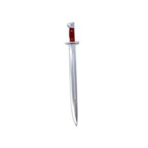 Cutit AK-47 CCCP, 50 cm, mahon, teaca din piele maro-Baioneta - Img 2