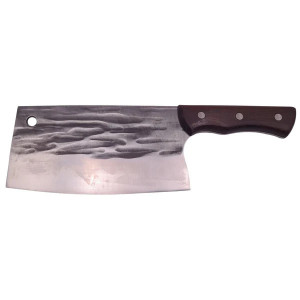 Satar Macelar: Forjat Manual, Otel Inoxidabil cu Carbon, Maner Lemn, Full Tang 30 cm - Img 2