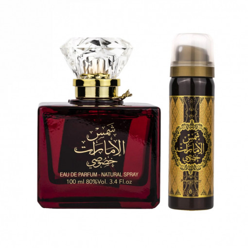 Σετ Shams Al Emarat Khususi eau de parfum 100 ml και αποσμητικό δώρο 50 ml, γυναίκες