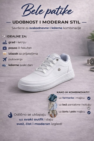 Bele muške patike 5892 - Img 5