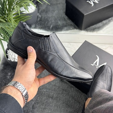 Elegantne crne muške mokasine 5014 - Img 1