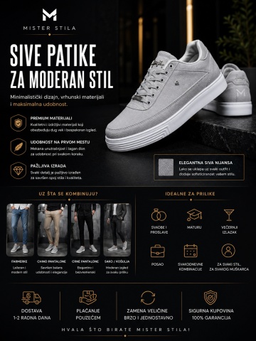 Sive muške patike 5845 - Img 4