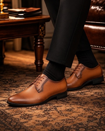Braon klasične elegantne muške cipele LANDERJACK 5540