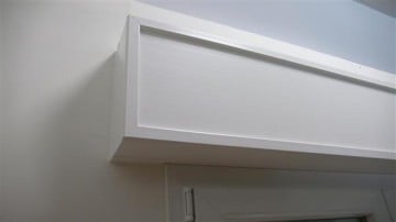 Cassonetti PVC colore bianco, altezza 350 mm, lunghezza 1200 mm, profondita massima di montaggio 150 mm