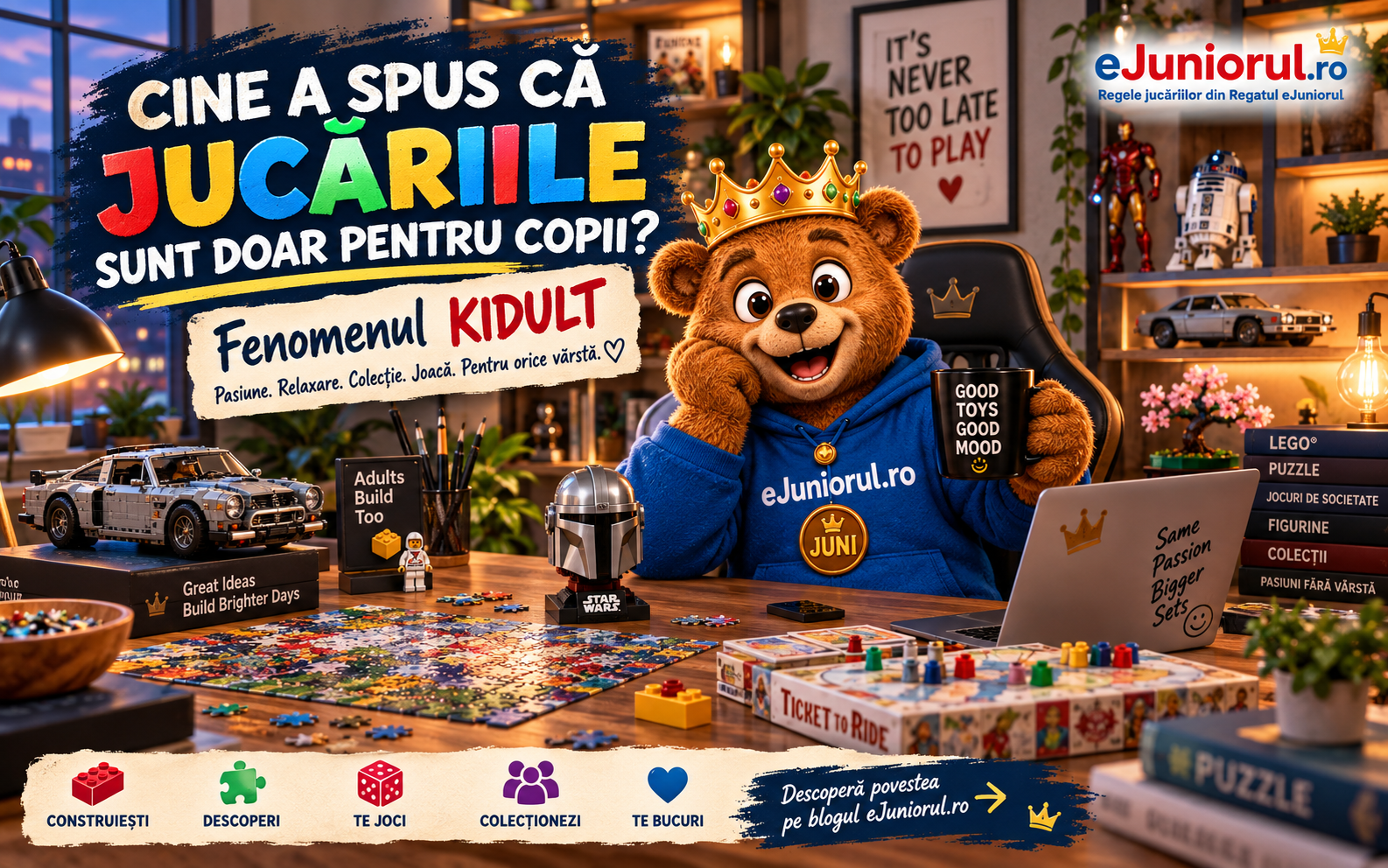 🧸 Cine a spus că jucăriile sunt doar pentru copii? Fenomenul „kidult” schimbă lumea jucăriilor