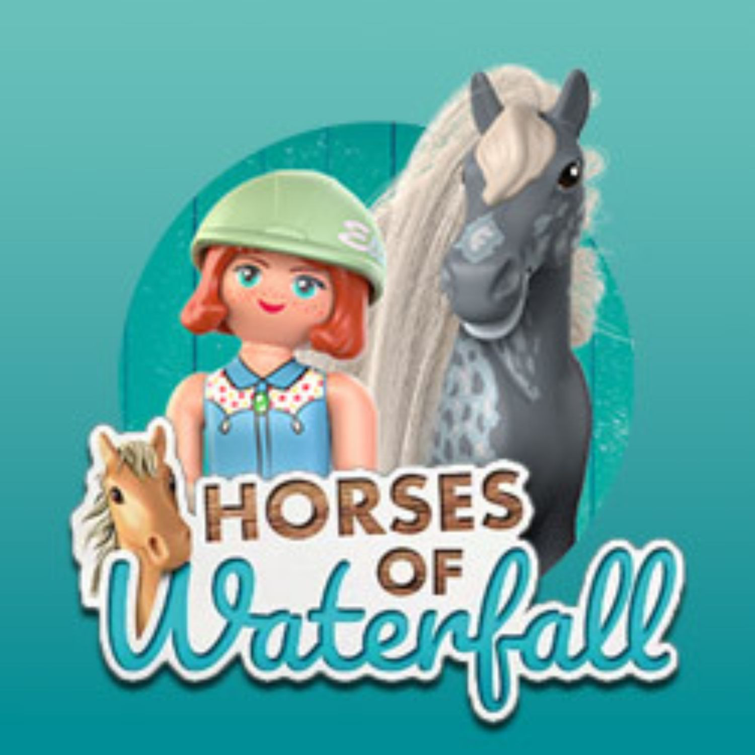 Horses of waterfall