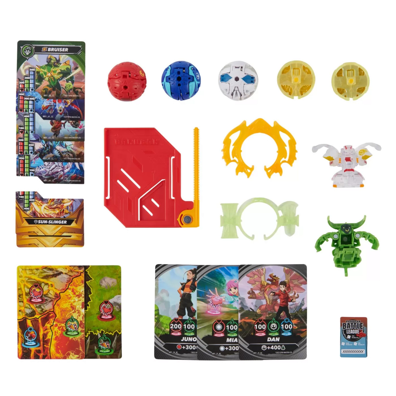 Bakugan Set De Lupta Bruiser, Dragonoid, Hammerhead, Titanium Dragonoid Si Nillious - 1 | YEO