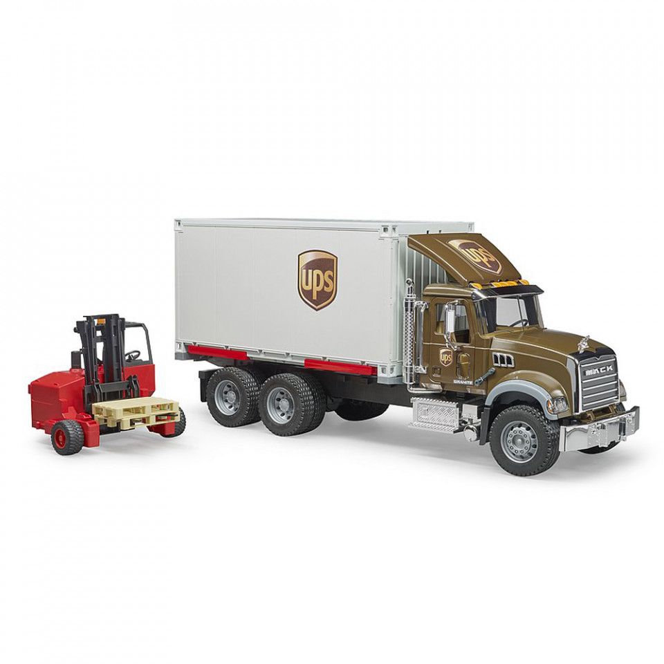 Bruder - Camion Ups Mack Granite Cu Stivuitor - 2 | YEO