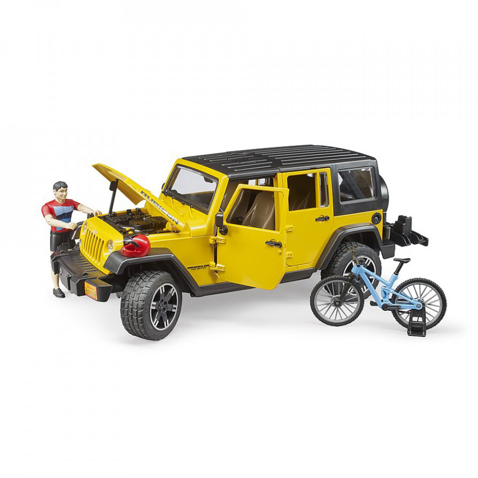 Bruder - Jeep Wrangler Unlimited Rubicon Cu Bicicleta Si Ciclist - 2 | YEO