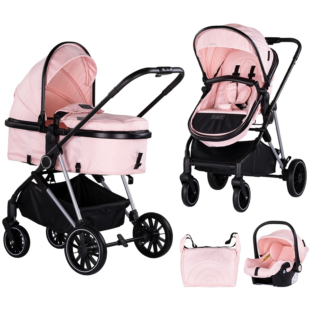 Carucior Chipolino Aura 3 in 1 pink marshmallow