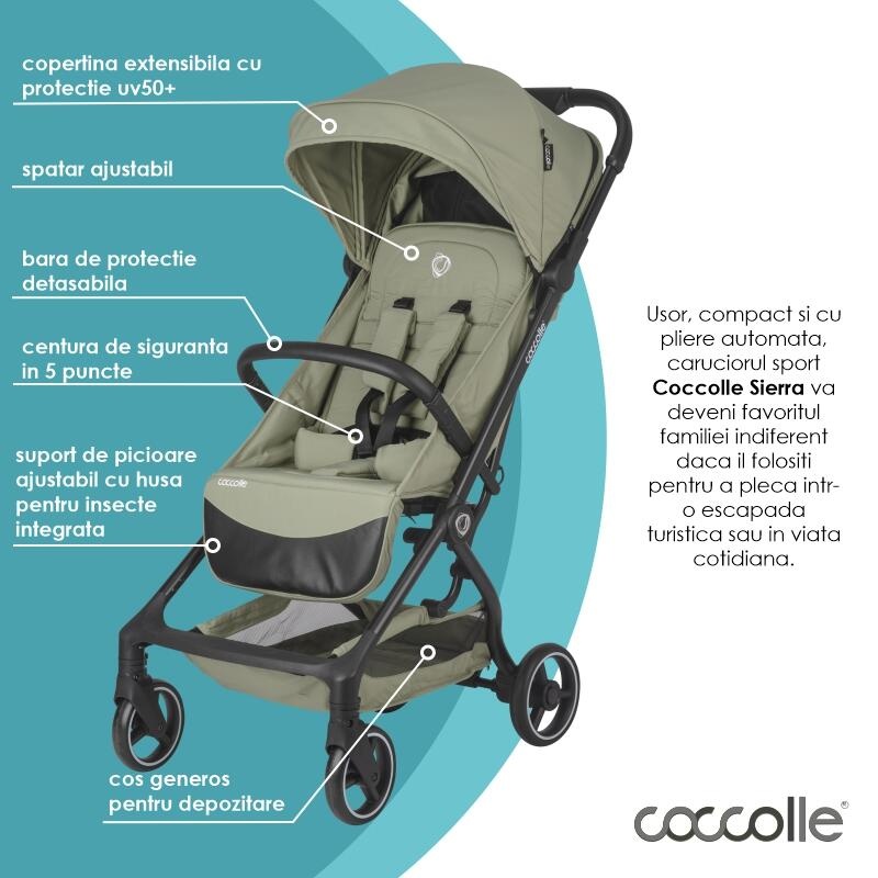 Carucior cu pliere automata Coccolle Sierra Sage green - 1 | YEO