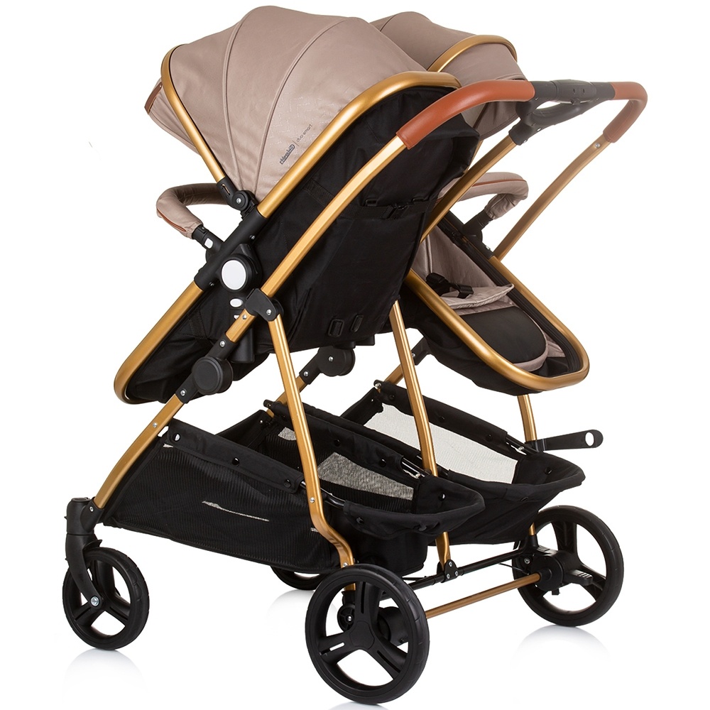 Carucior gemeni Chipolino Duo Smart 3 in 1 golden beige - 3 | YEO