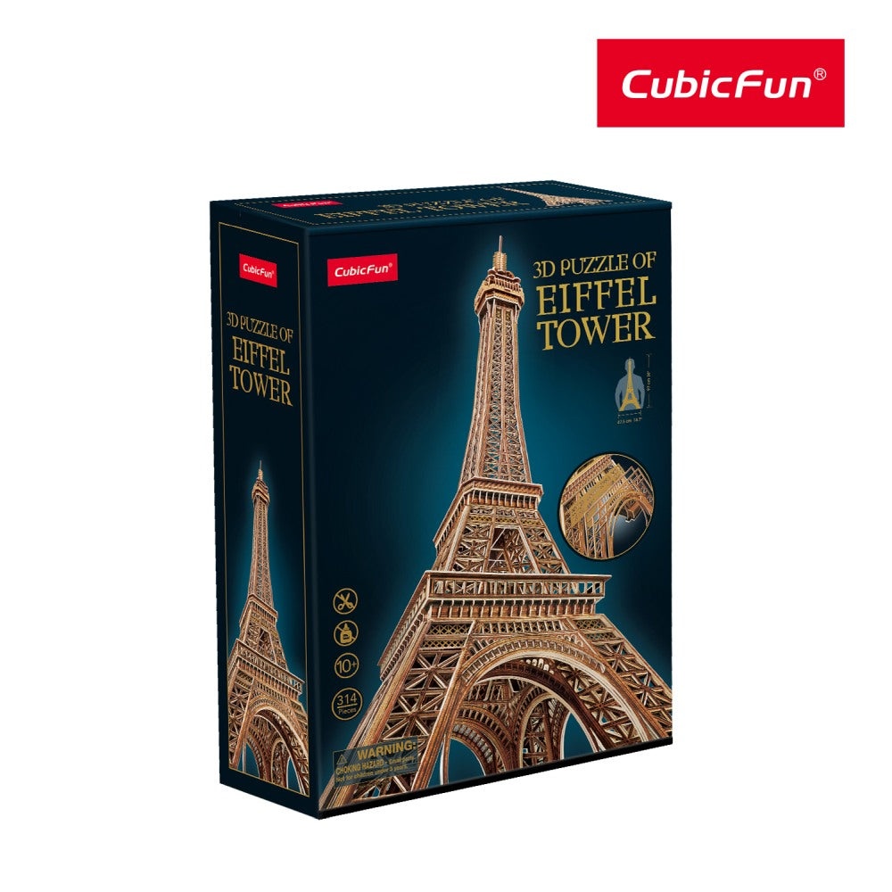 Cubic Fun - Puzzle 3D turnul Eiffel nivel complex 314 piese - 2 | YEO