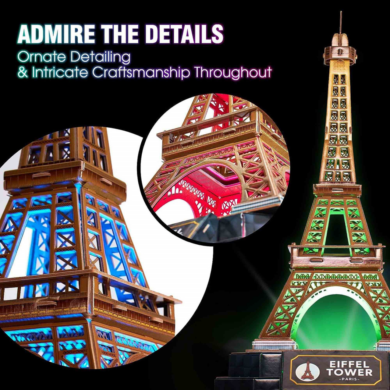 CUBICFUN - PUZZLE 3D TURNUL EIFFEL EDITIE LUMINOASA 51 PIESE - 2 | YEO