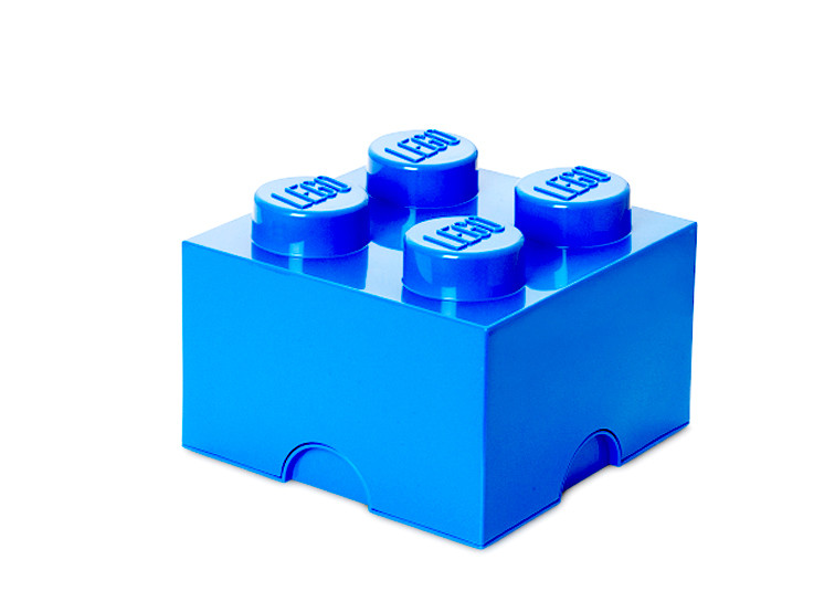 Cutie depozitare LEGO 2x2 albastru inchis