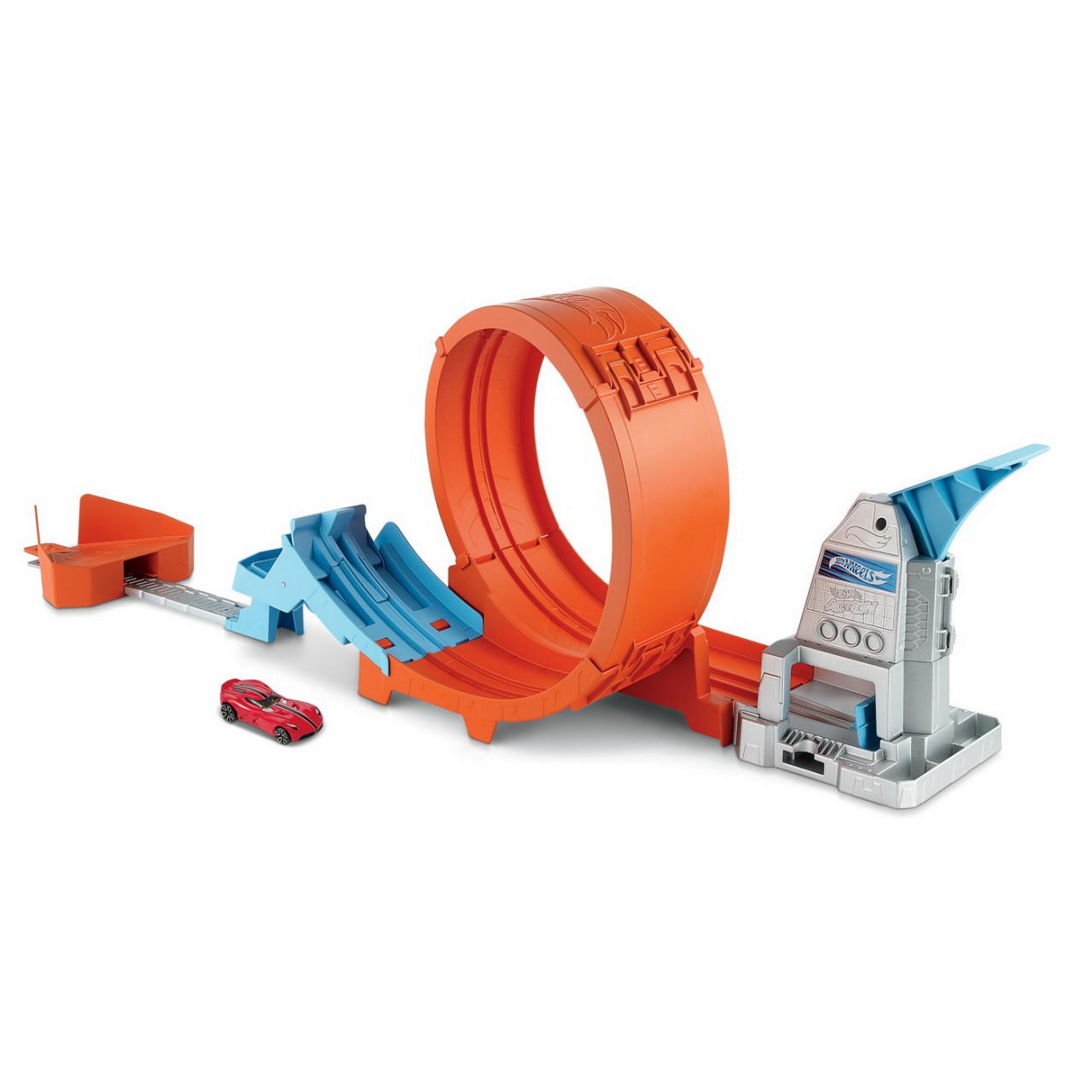 Hot Wheels Circuit Rapid Cu Lansator Pentru Cascadorii Si Masinuta Exclusiva - 1 | YEO