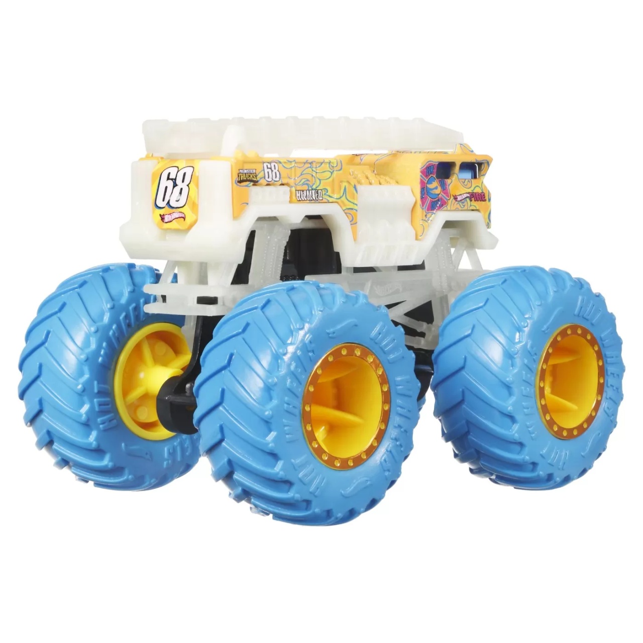 Hot Wheels Monster Truck Glow In The Dark Masinuta 5 Alarm Scara 1:64 - 3 | YEO