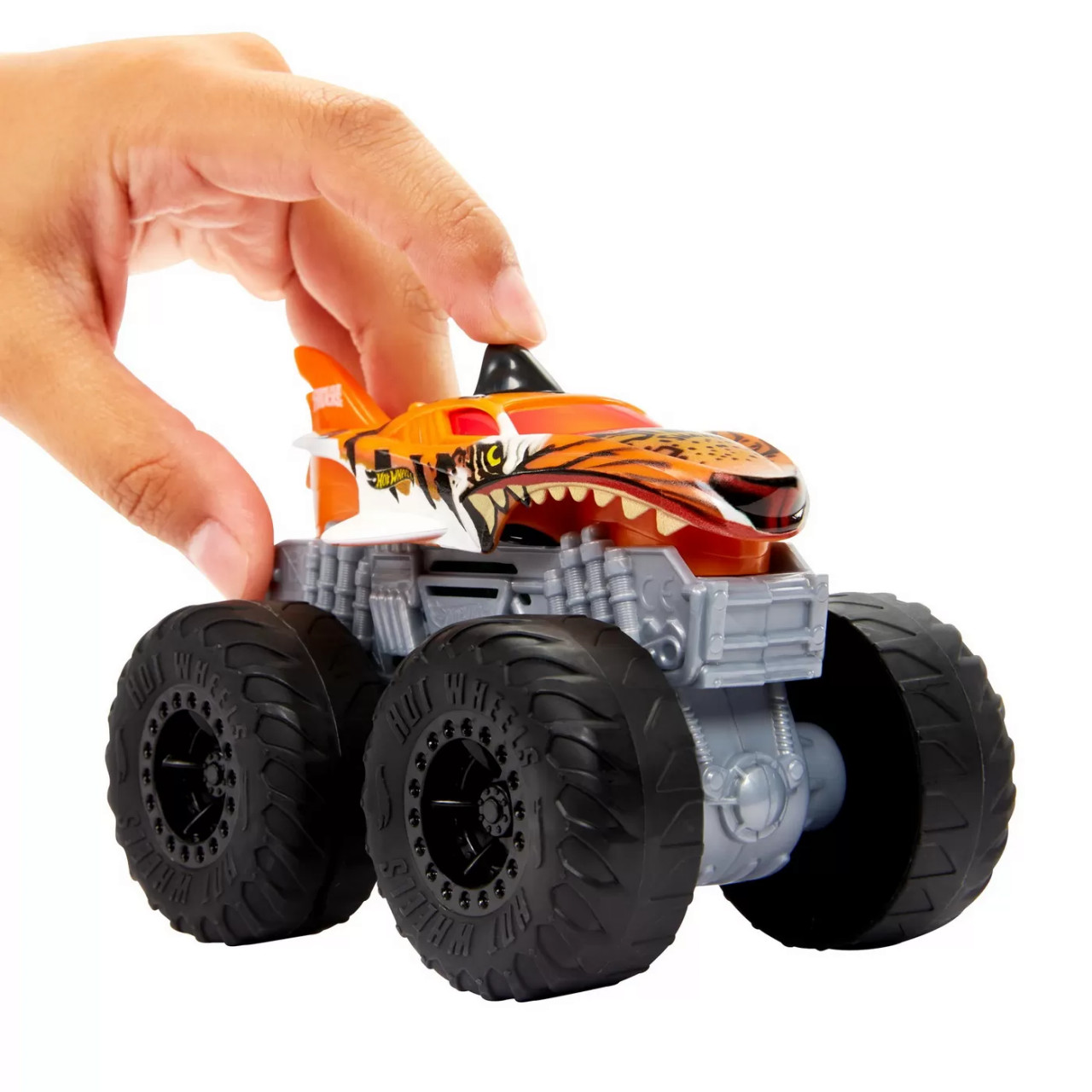 Hot Wheels Monster Truck Roarin Wreckers Tiger Shark Cu Functii Si Sunete Scara 1:43 - 2 | YEO