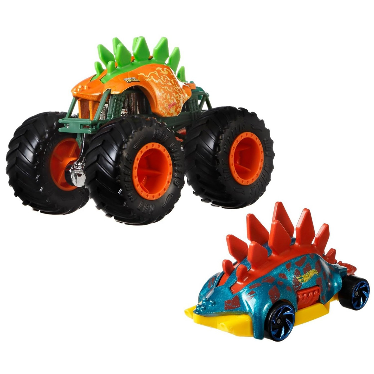 Hot Wheels Monster Truck Si Masinuta Metalica Motosaurus